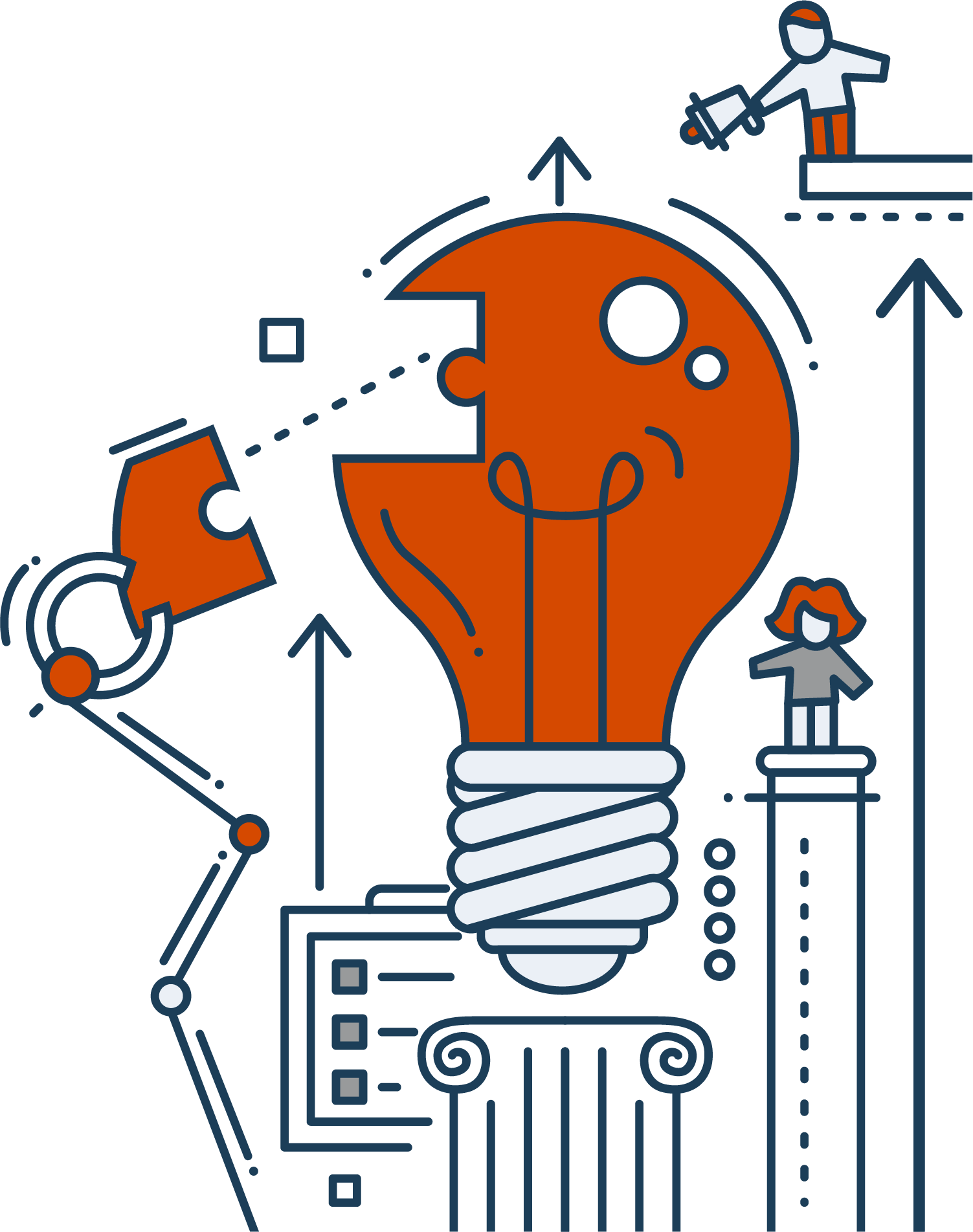 Creative Process Illustration PNG