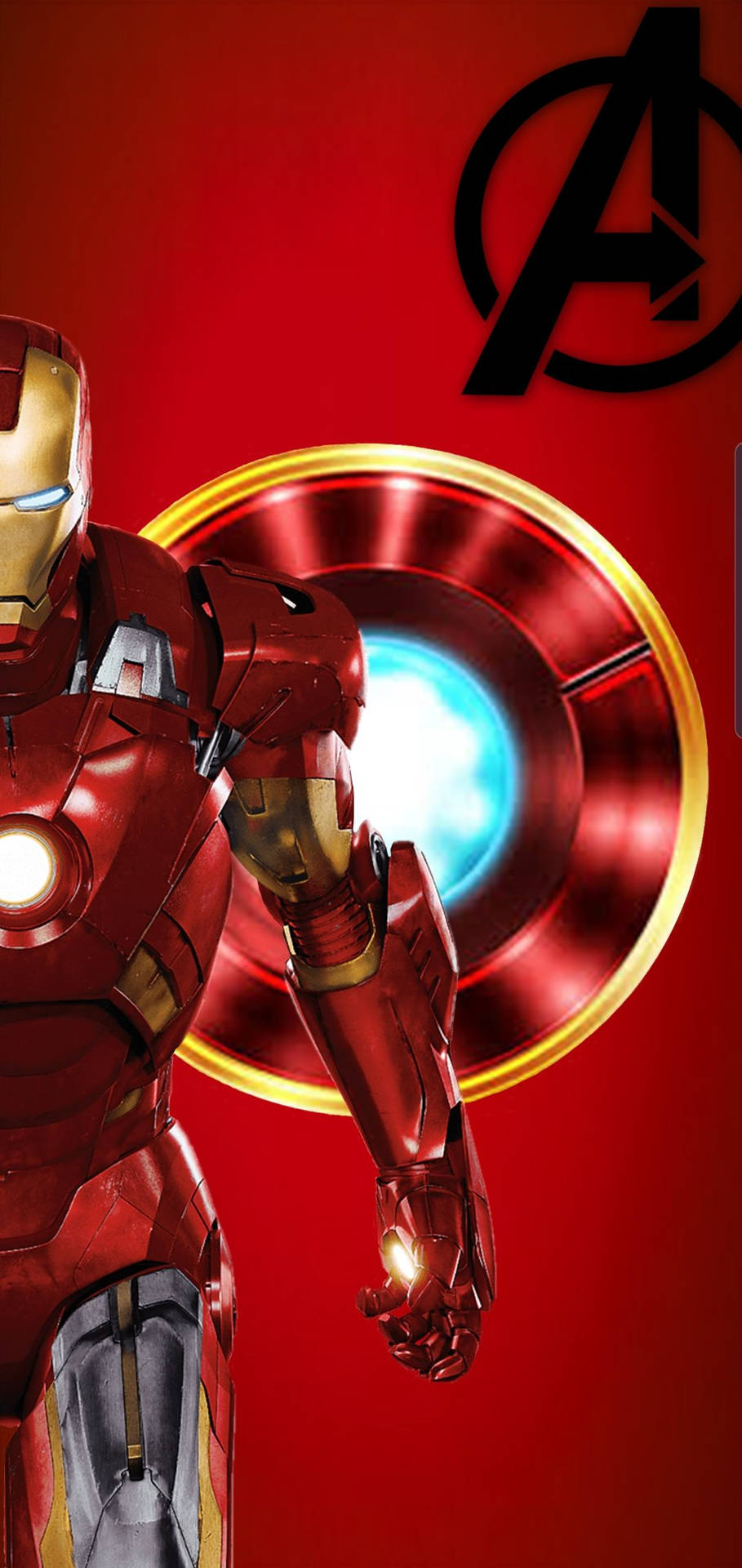 Creativofondo De Pantalla De Iron Man Con Estética Roja Para Android. Fondo de pantalla