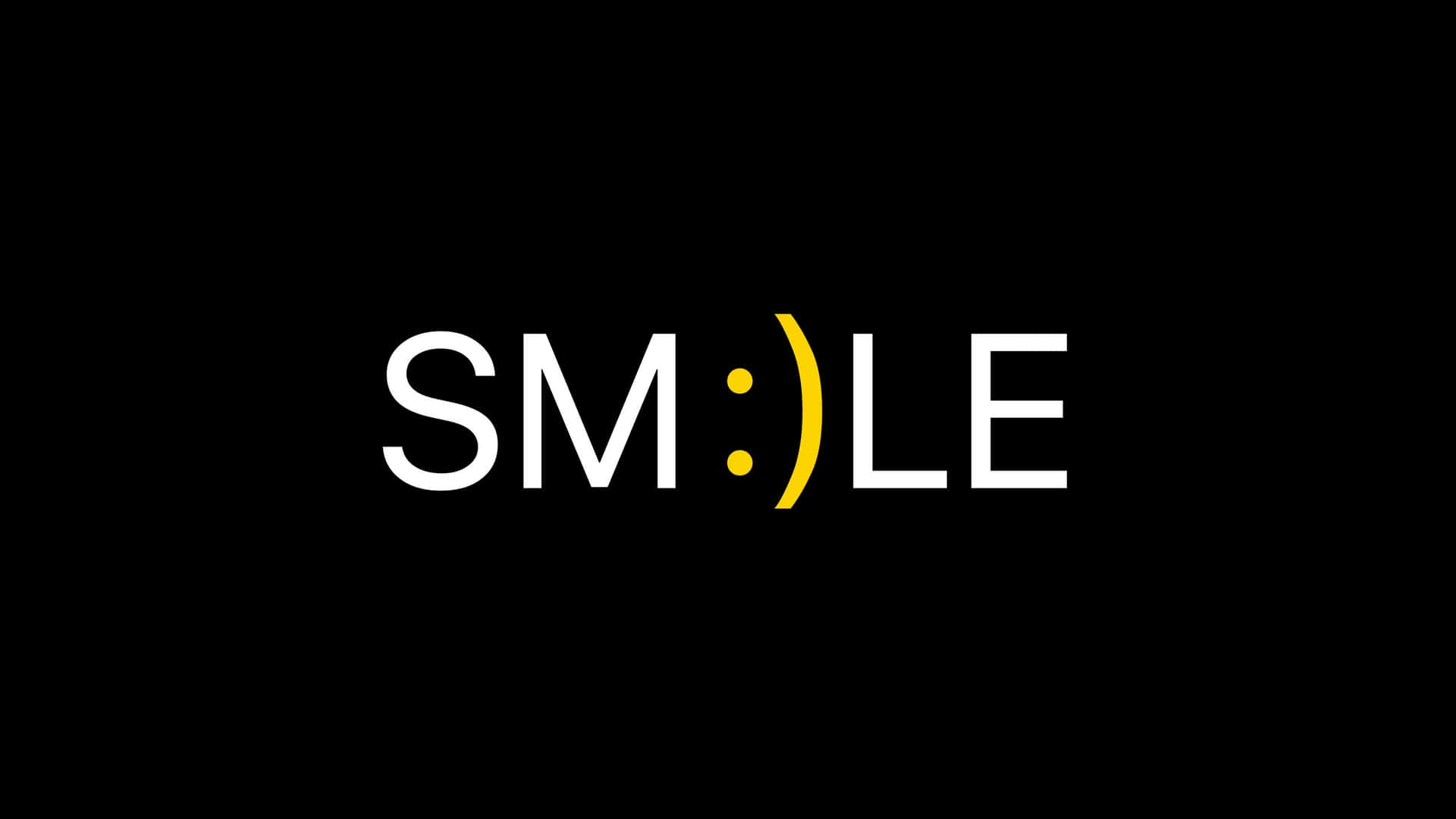 Creative Smile Text Design Wallpaper