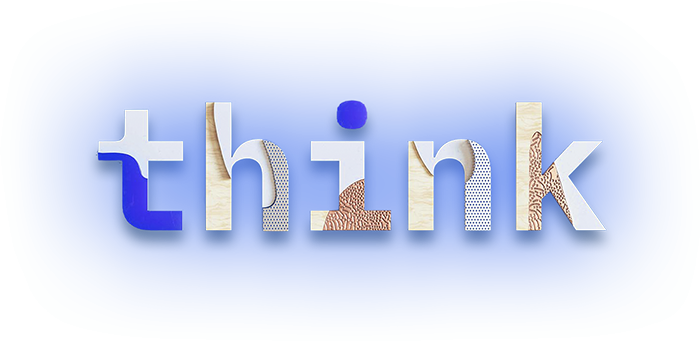 Creative Think Text Graphic PNG