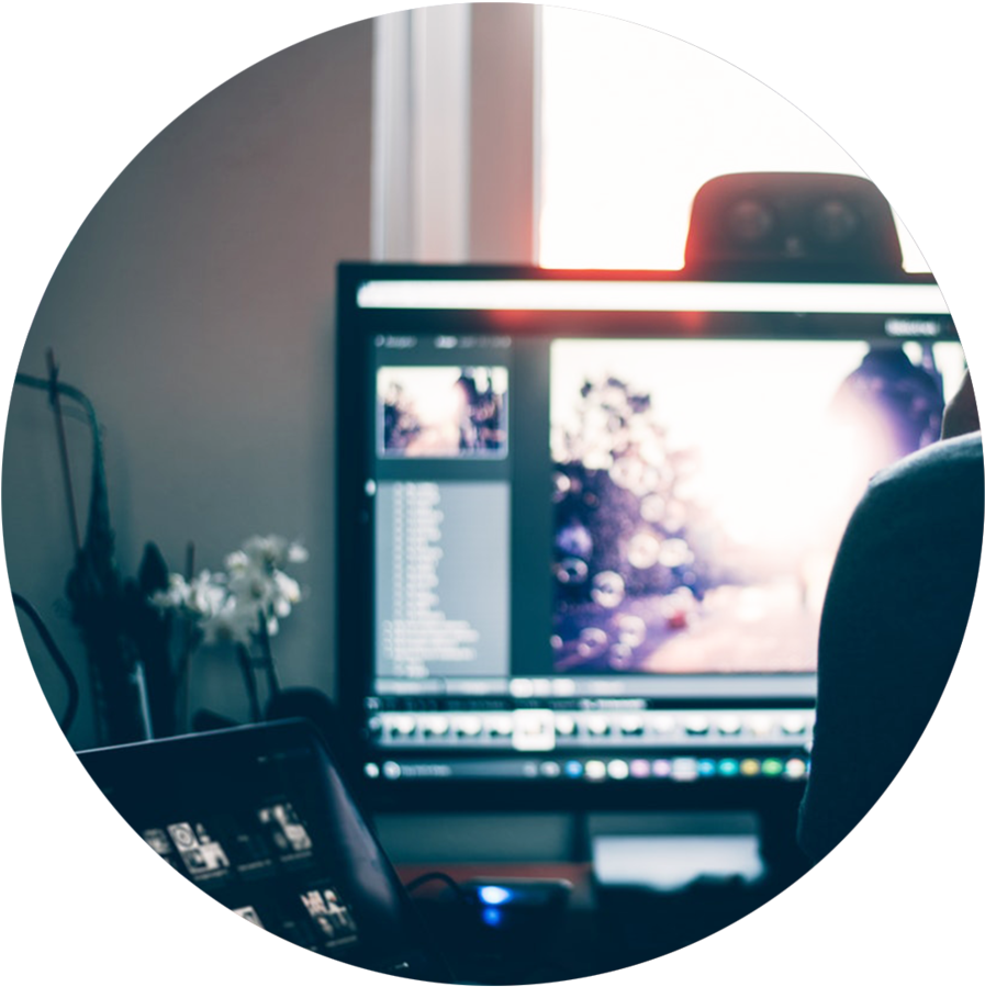 Creative Workspace Video Editing PNG