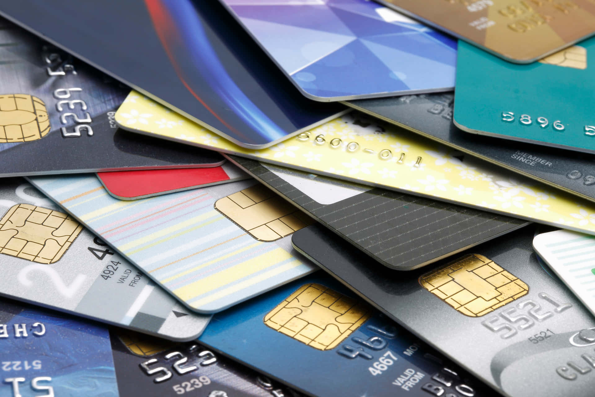 Enhög Med Kreditkort I Olika Färger
