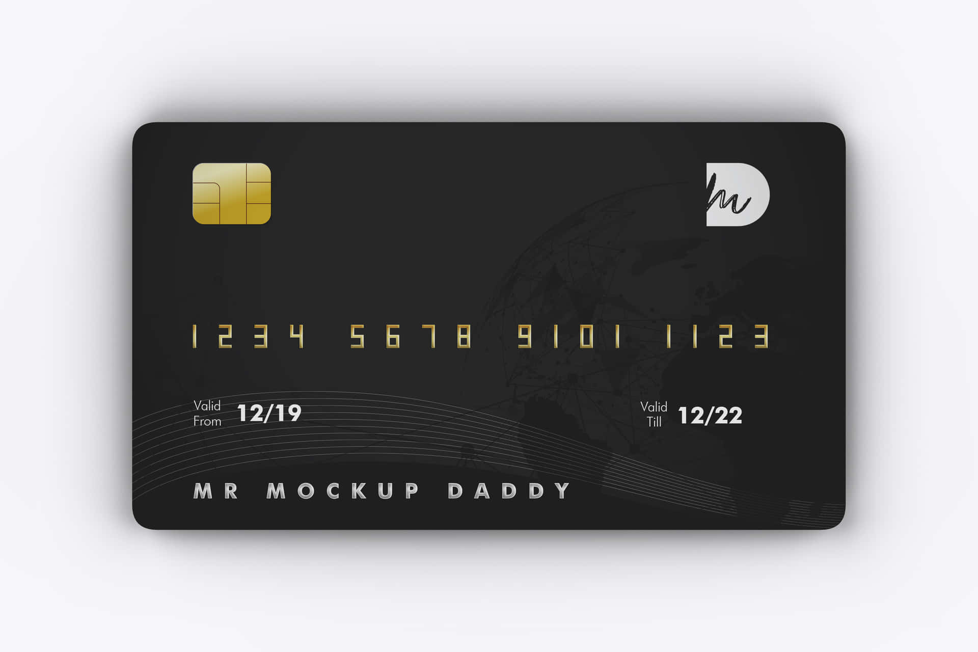 A Credit Card Mockup On A White Background