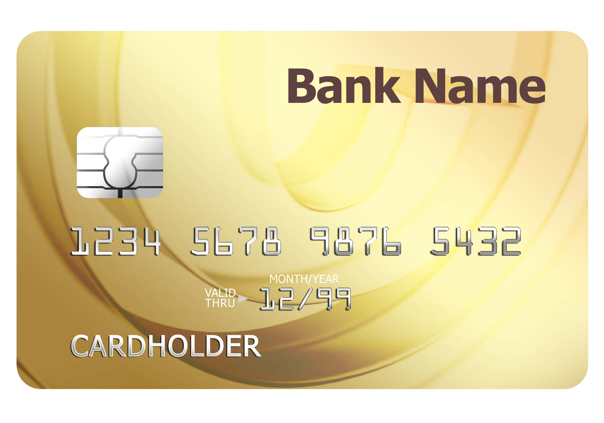 A Gold Credit Card With A Name On It