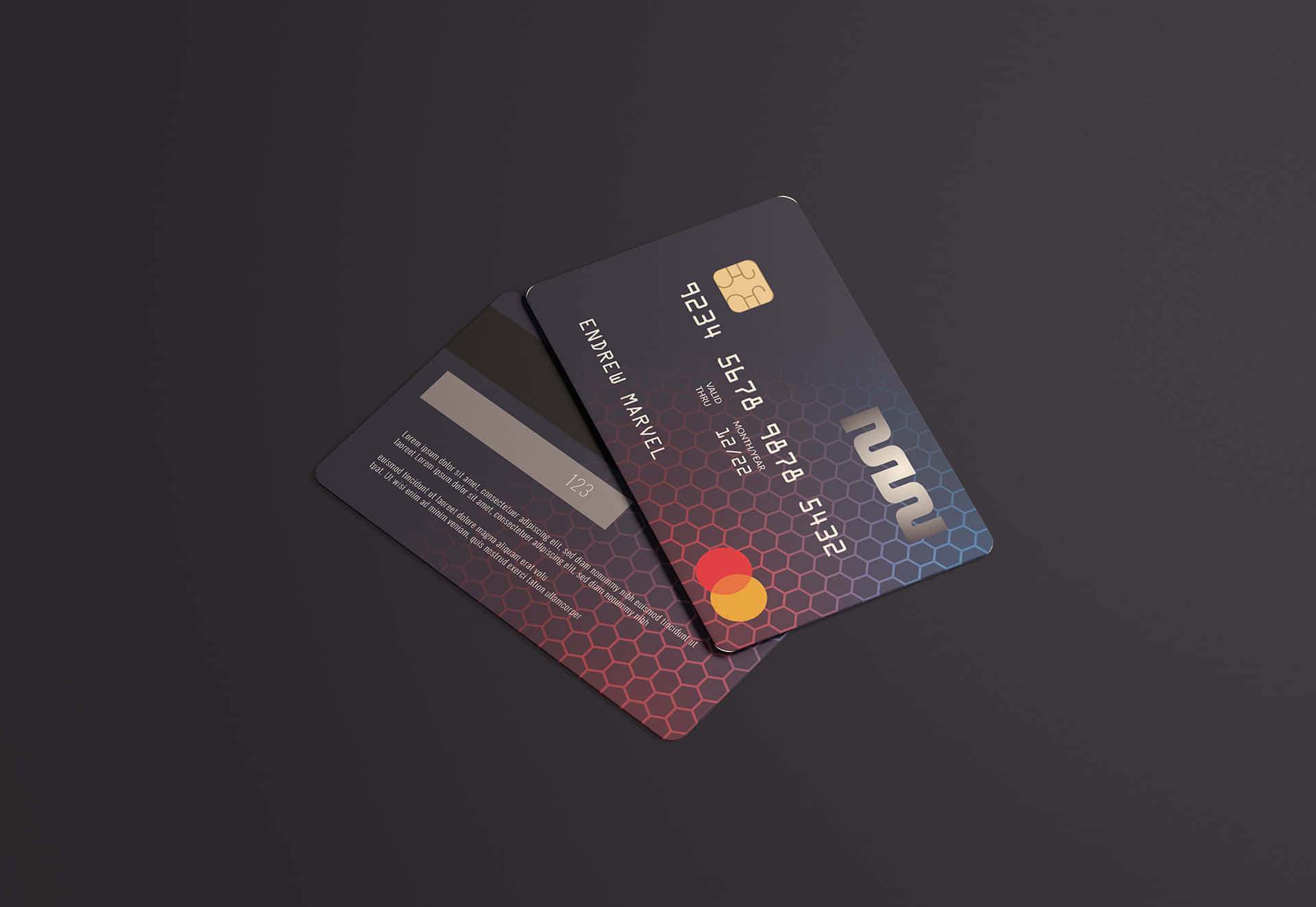 A Credit Card On A Dark Background