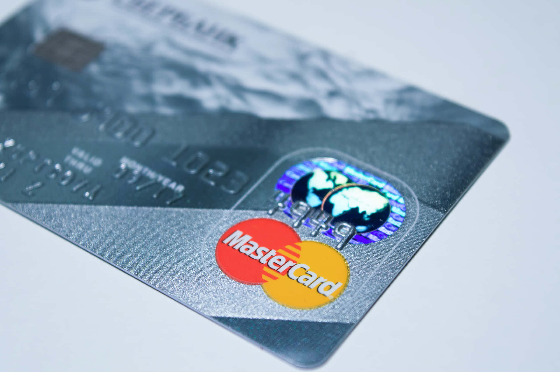 Unprimo Piano Di Una Carta Di Credito Mastercard