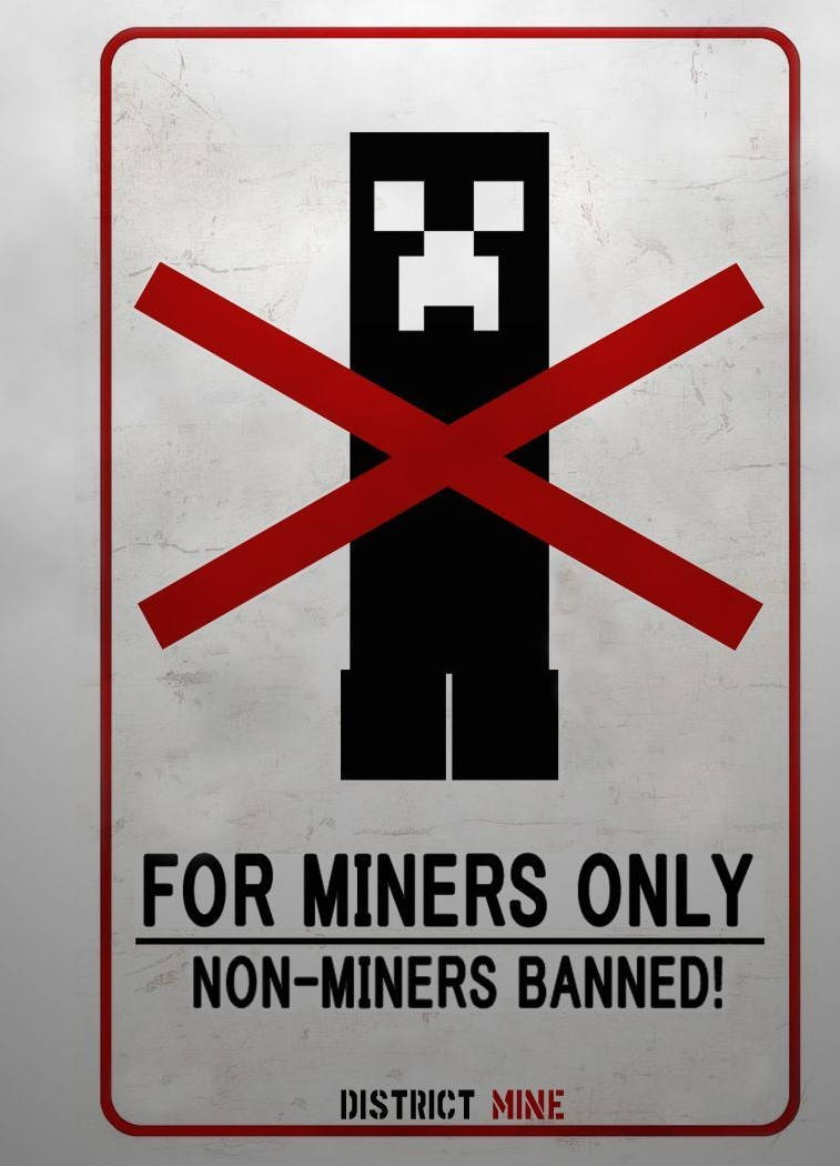 Creeper-skylt Minecraft Meme. Wallpaper