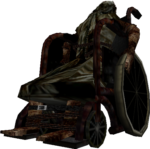 Creepy Abandoned Wheelchair PNG