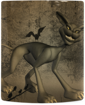 Creepy Bunny Creature Artwork PNG