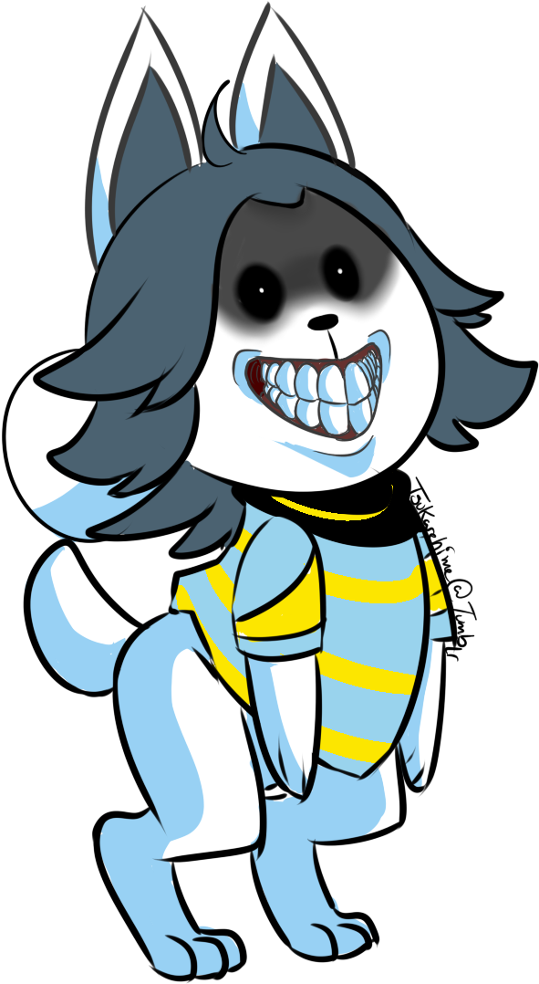 Creepy Cartoon Dog Smile PNG