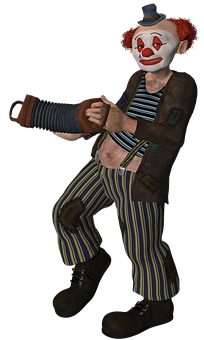 Creepy_ Clown_3 D_ Character PNG