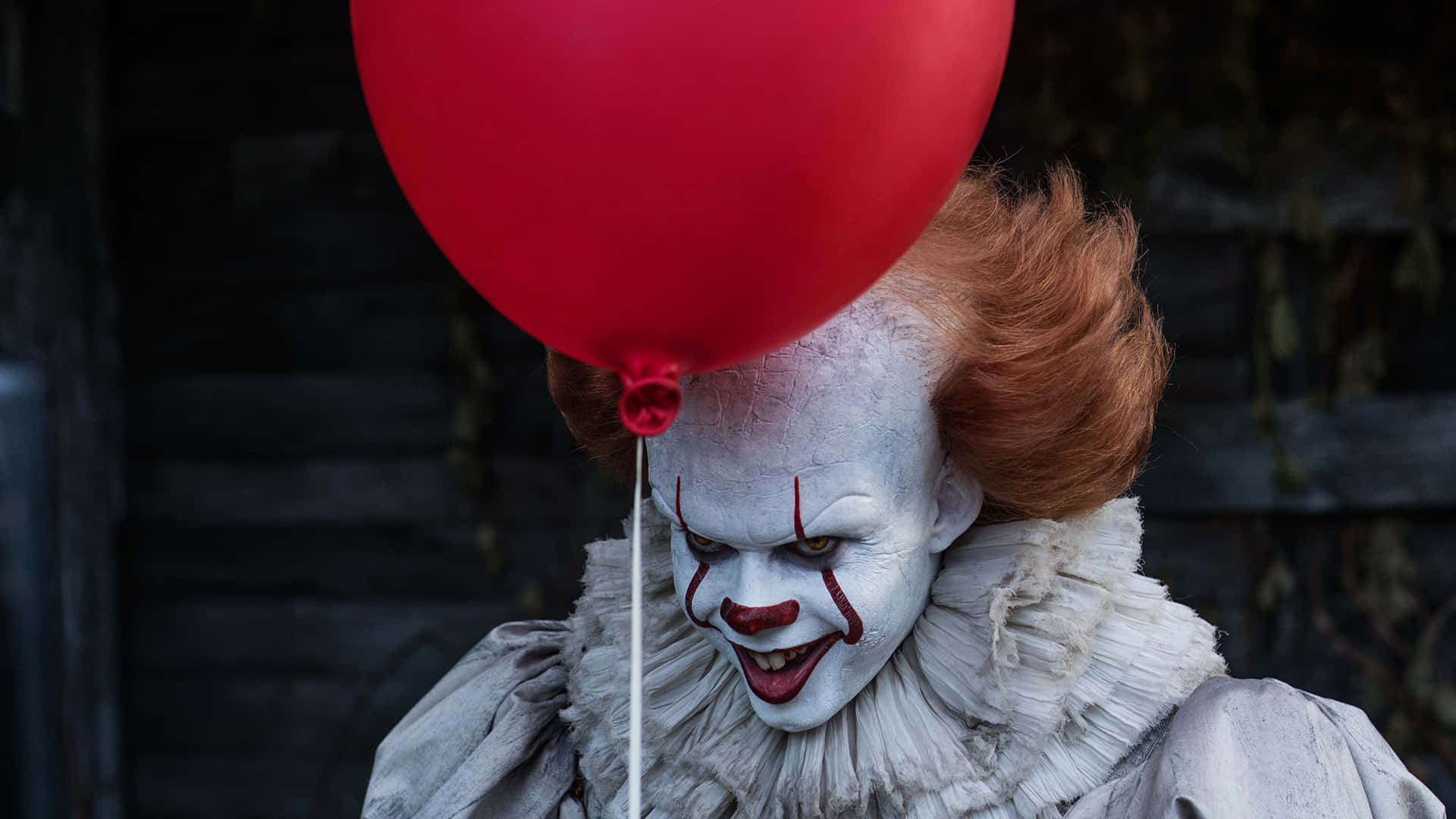 Creepy Clown Pennywise With Red Balloon Picture