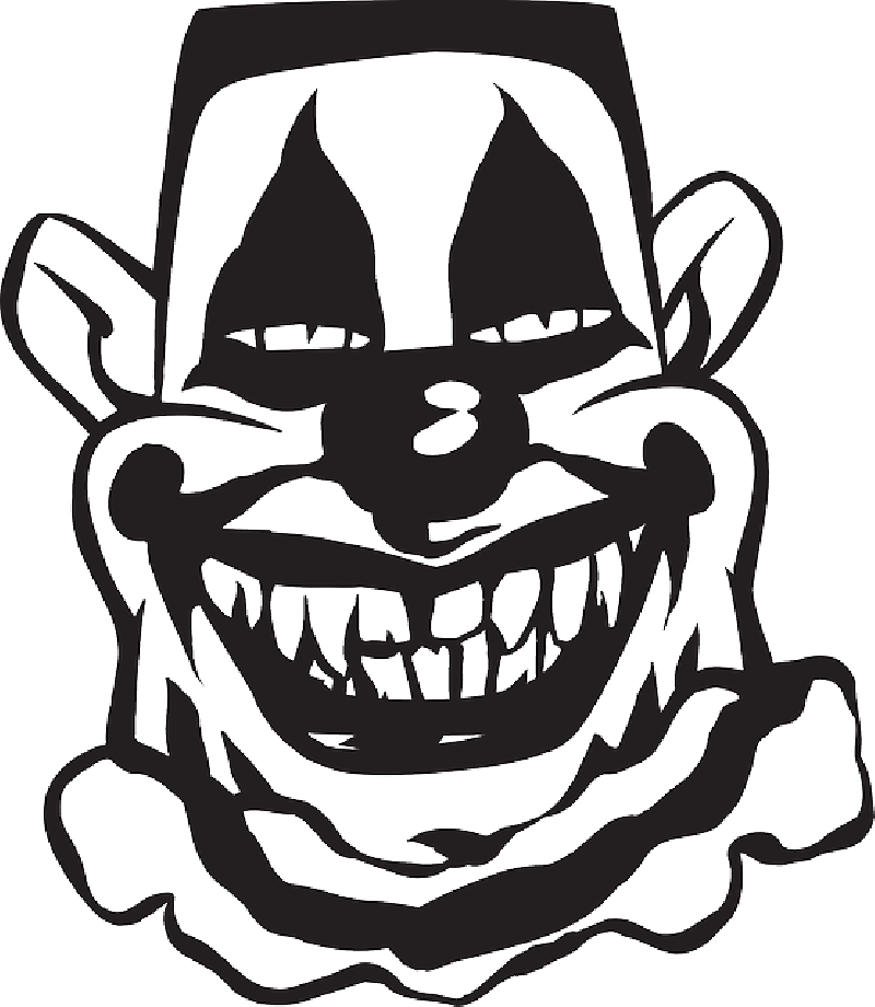 Creepy Clown Sketch PNG