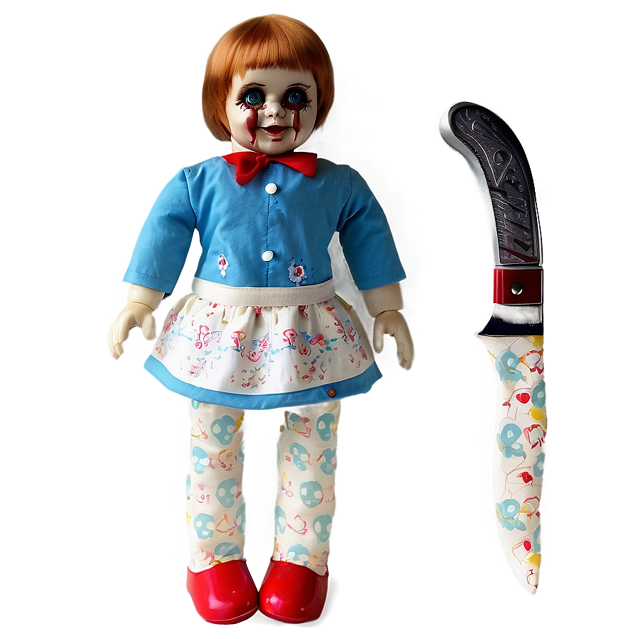 Creepy Doll With Knife Png 6 PNG