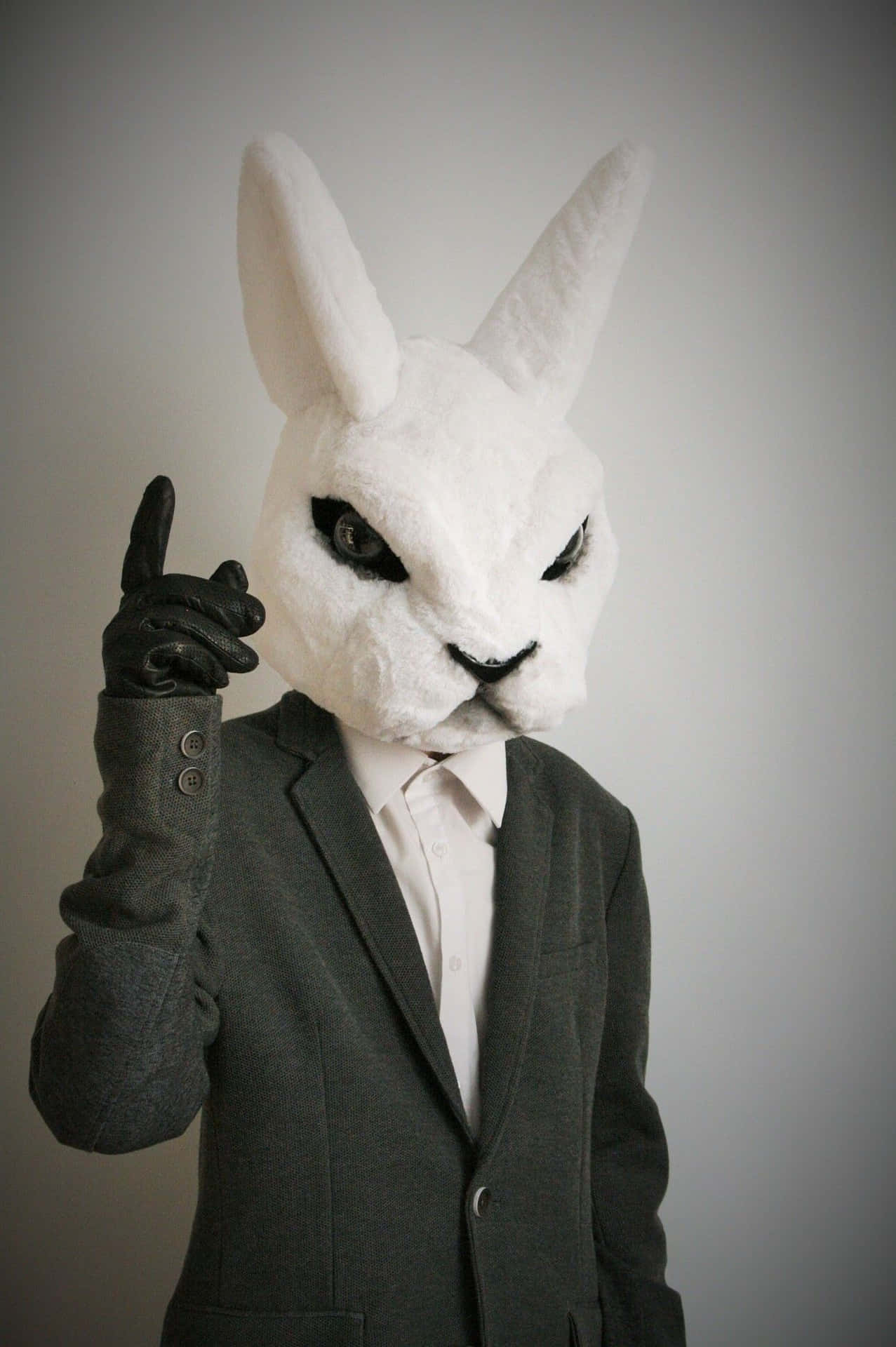 A Person Wearing A Rabbit Mask