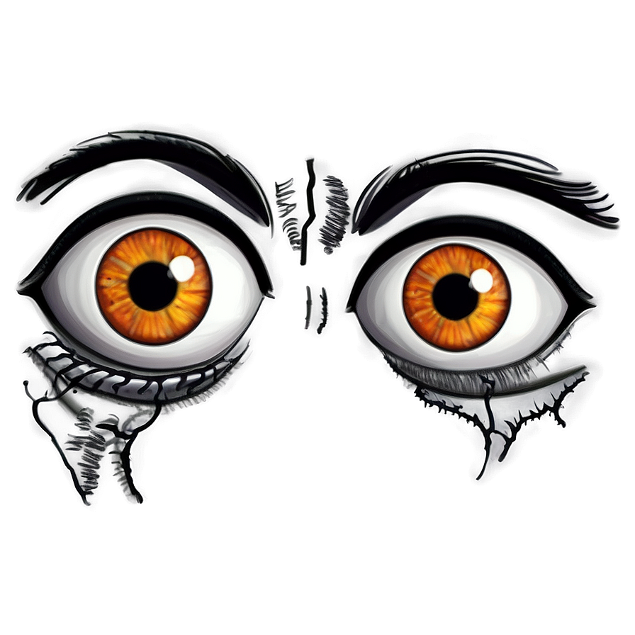 Download Creepy Eyes Illustration Png 05252024 | Wallpapers.com