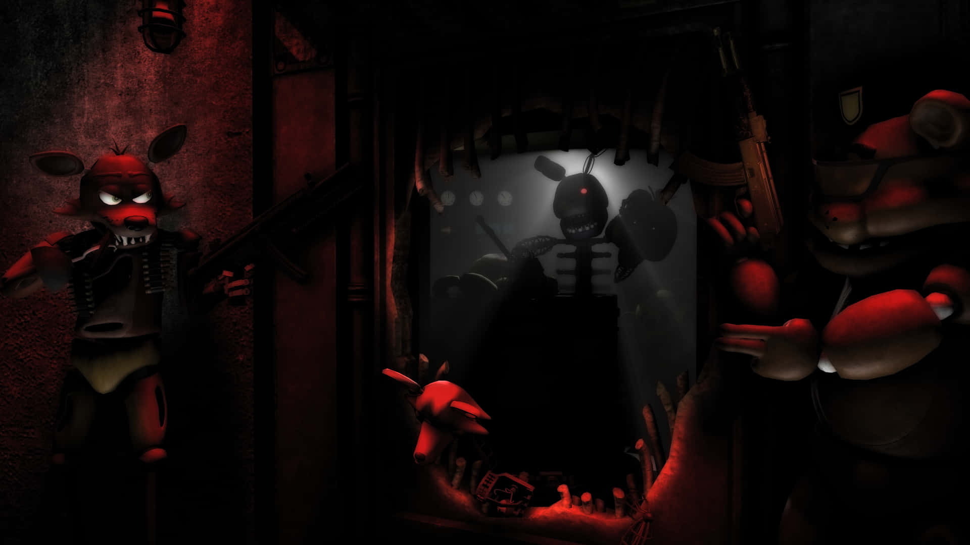 Creepy FNAF With Guns Pictures