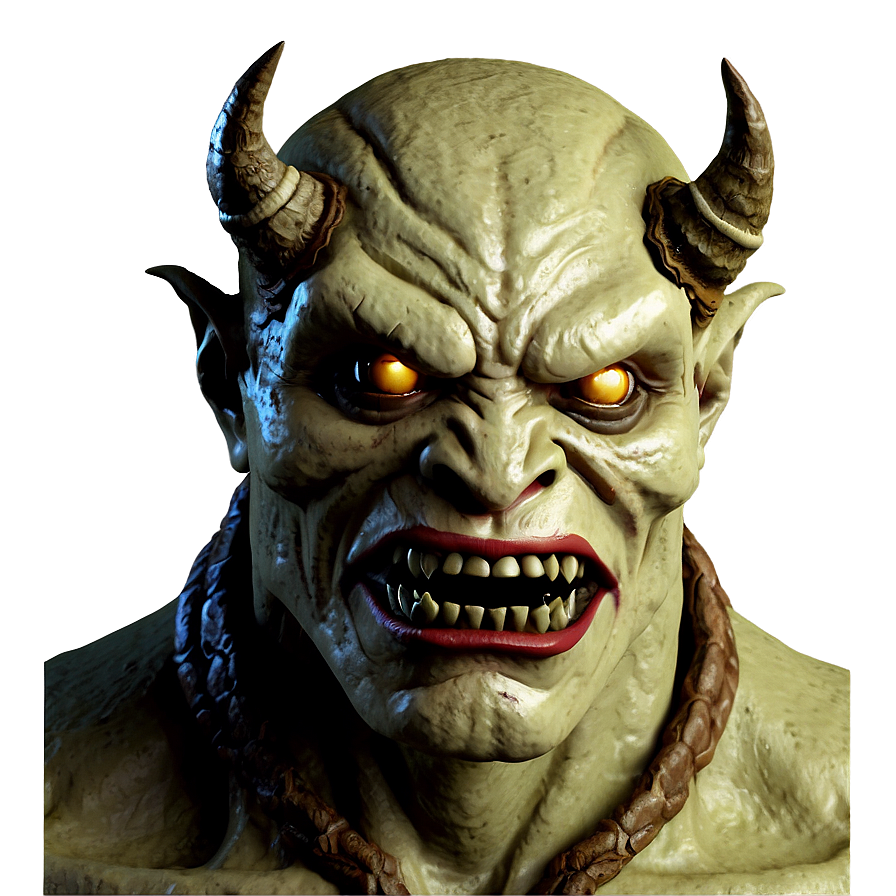 Creepy Oni Face Png 06122024 PNG