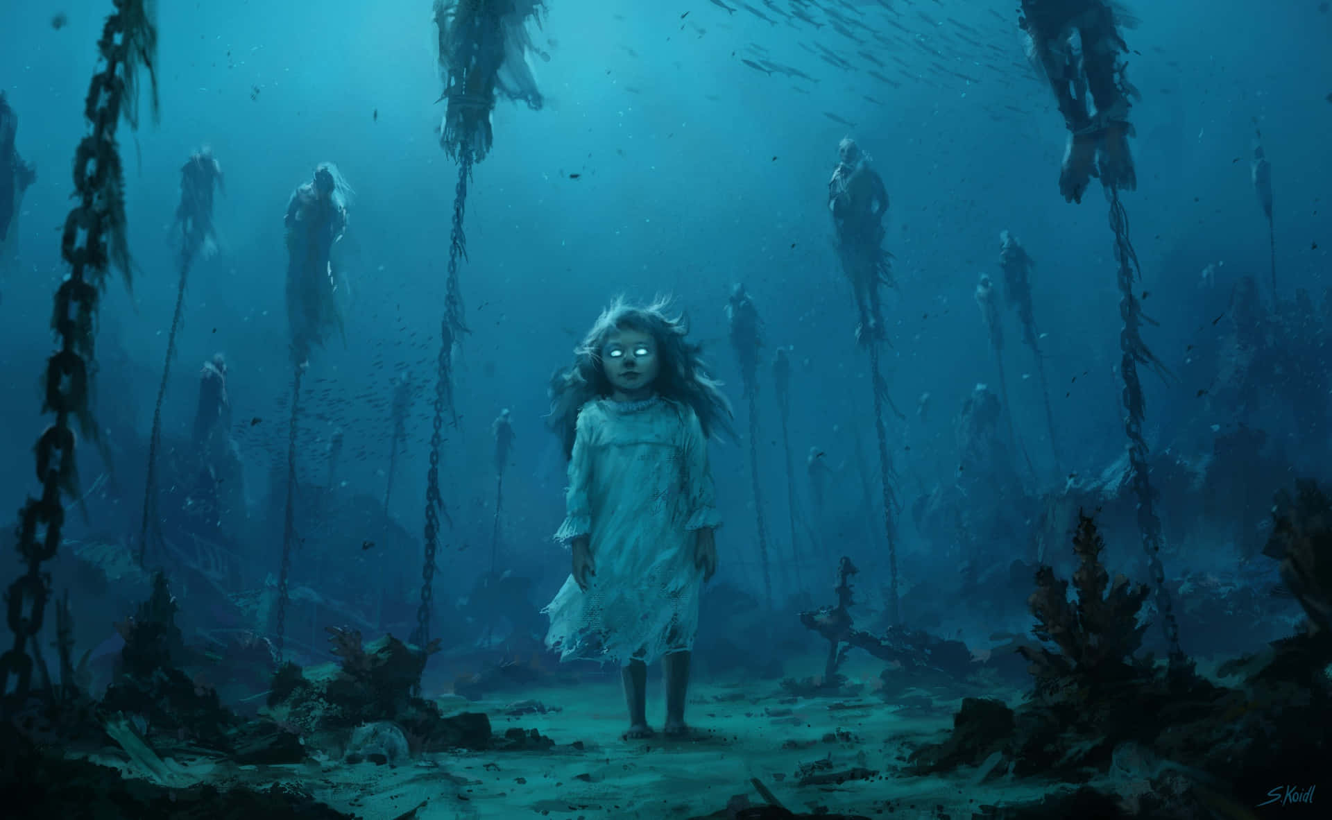 Creepy Underwater Art Picture
