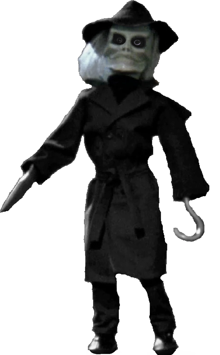 Creepy Puppet With Hook And Knife PNG