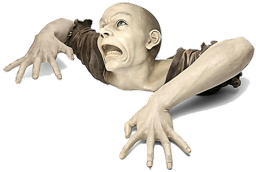 Creepy Reaching Figure PNG