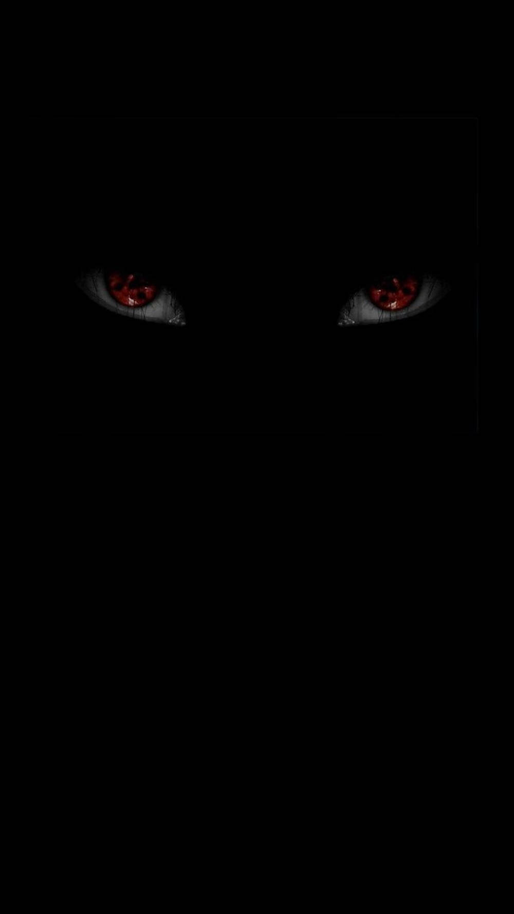 Creepy Sharingan Eyes Naruto Black Wallpaper