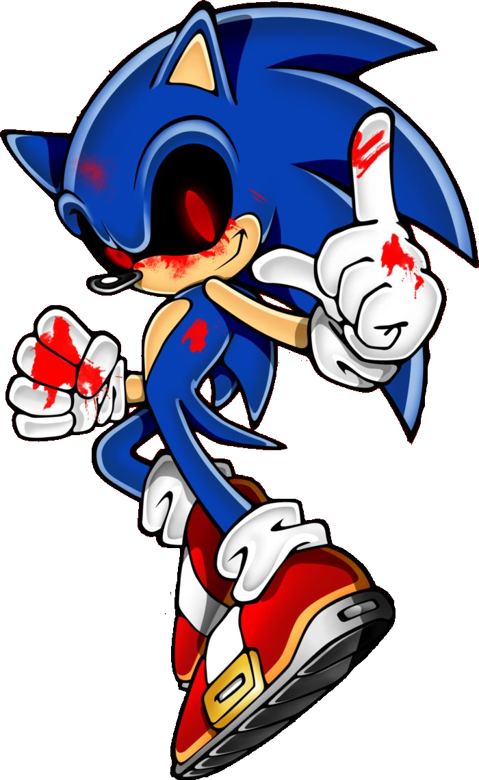 Creepy Sonic E X E Artwork PNG