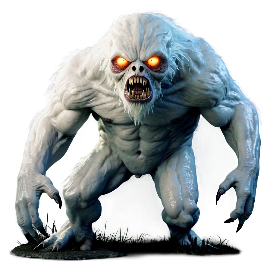 Creepy White Monster Art Png 65 PNG