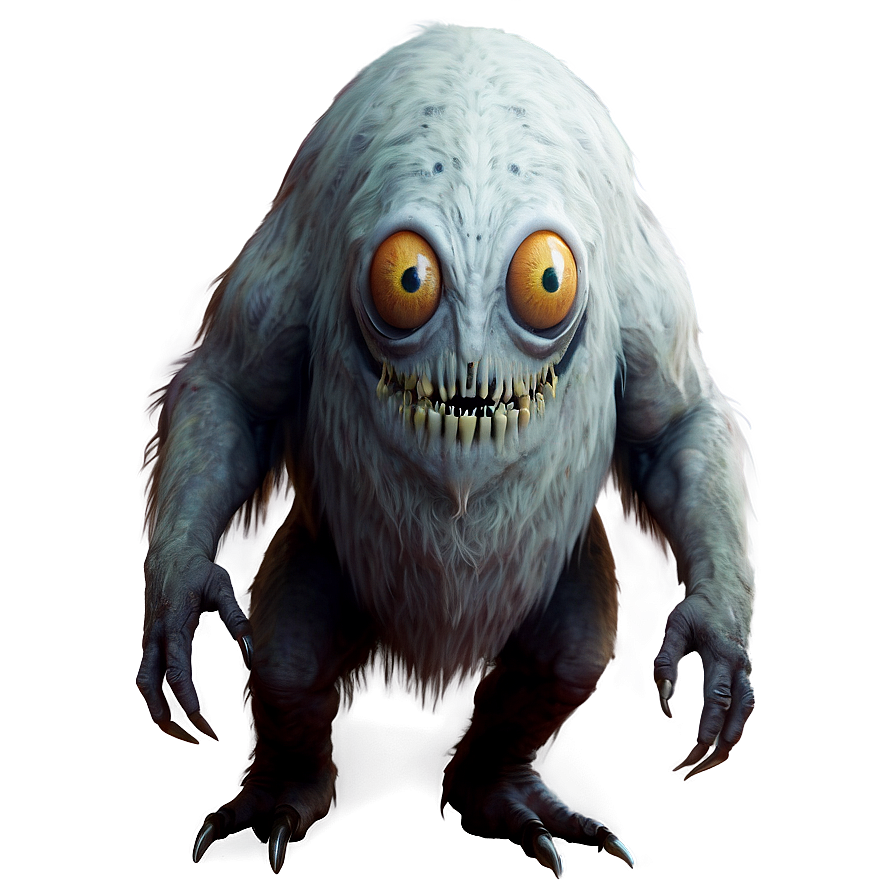 Creepy White Monster Art Png 79 PNG