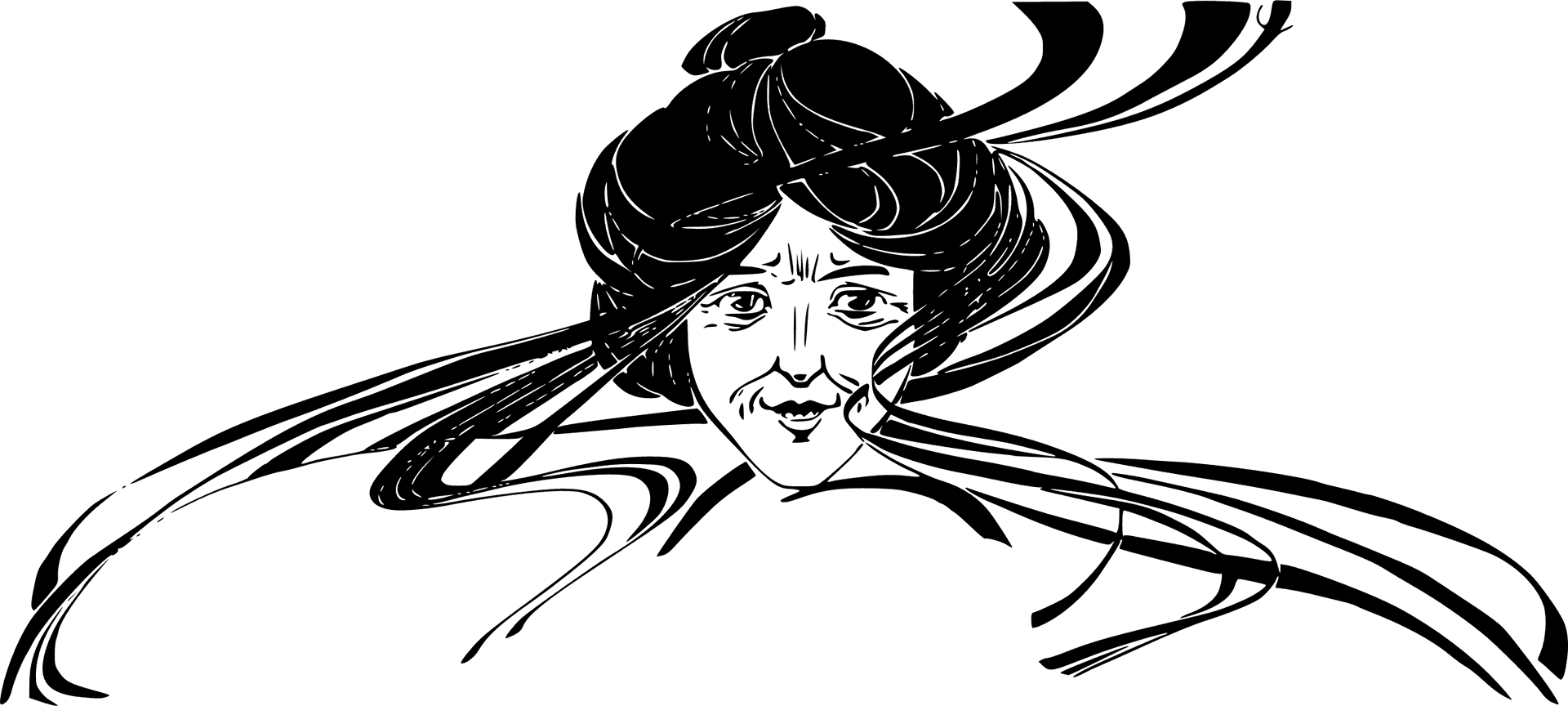 Creepy Woman Sketch PNG