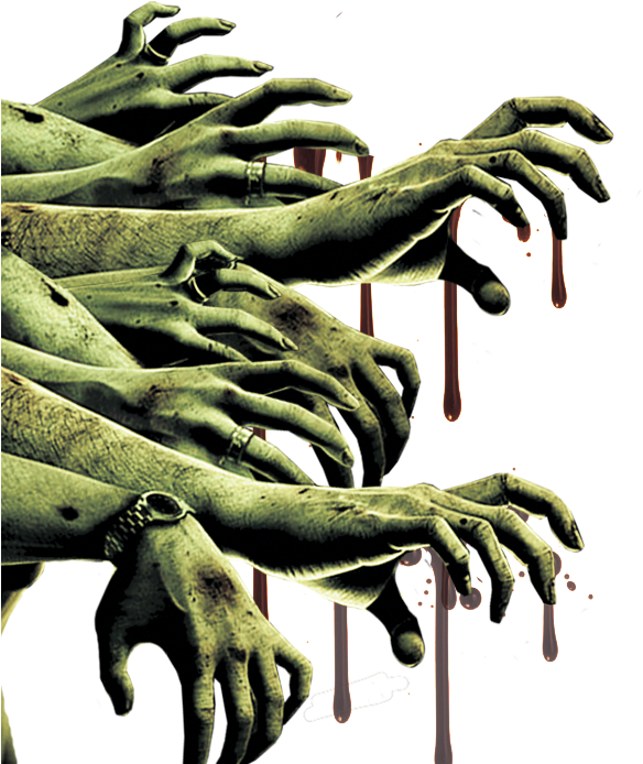 Creepy Zombie Hands Dripping Blood PNG