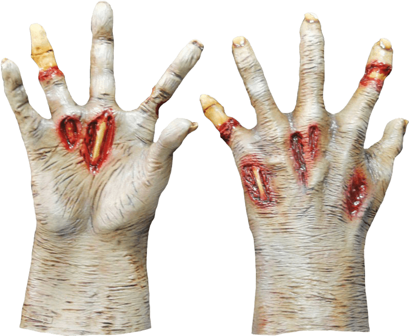 Creepy Zombie Hands Halloween Prop PNG