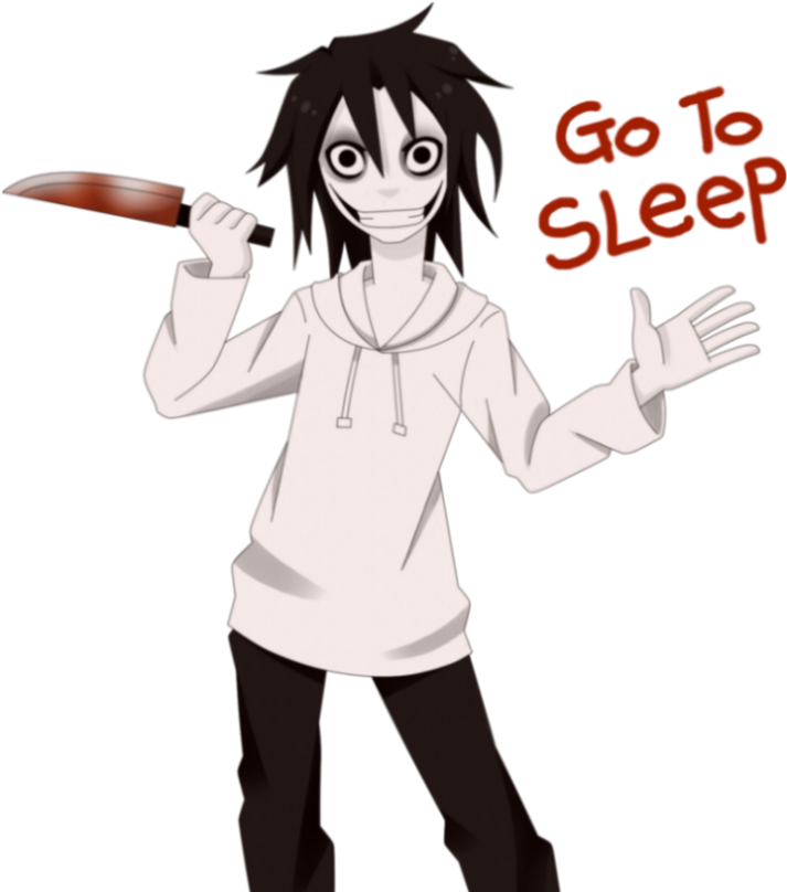 Creepy_ Animated_ Character_ With_ Knife PNG