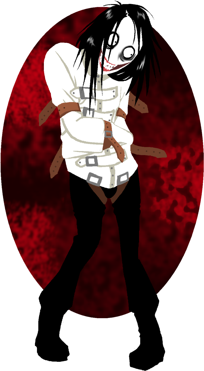 Creepy_ Anime_ Character_ Bound_in_ Straightjacket PNG
