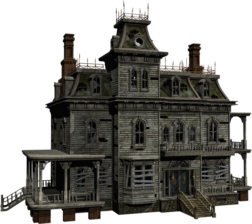 Creepy_ Victorian_ Haunted_ House PNG