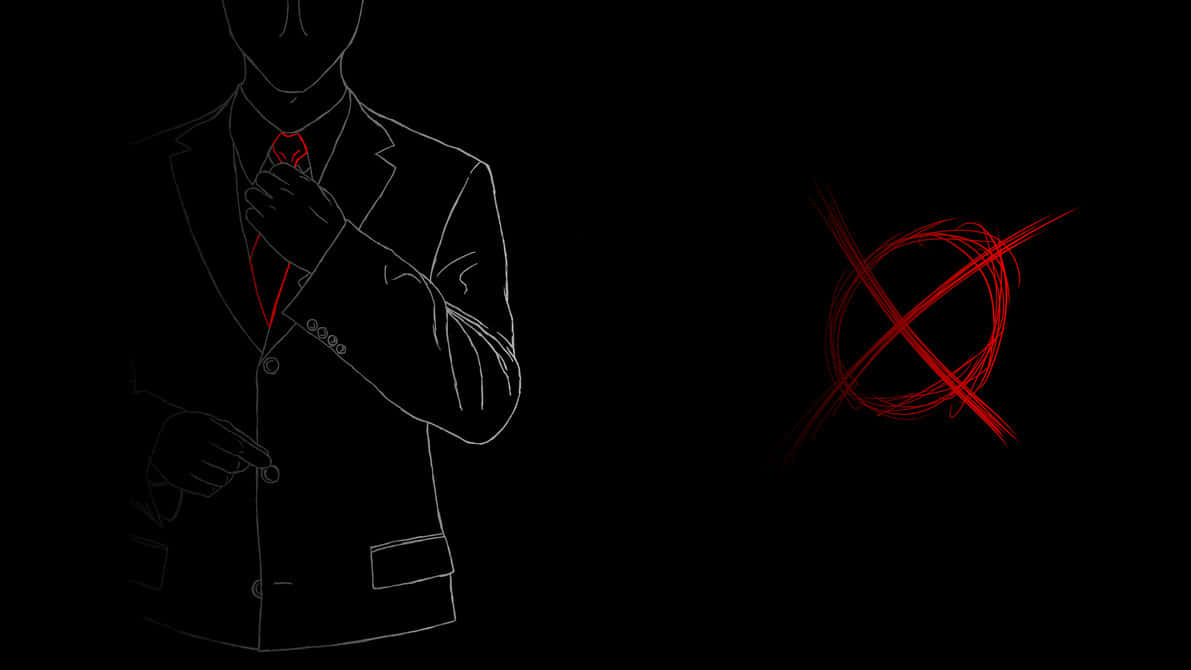 A Man In A Suit With A Red Tie Wallpaper