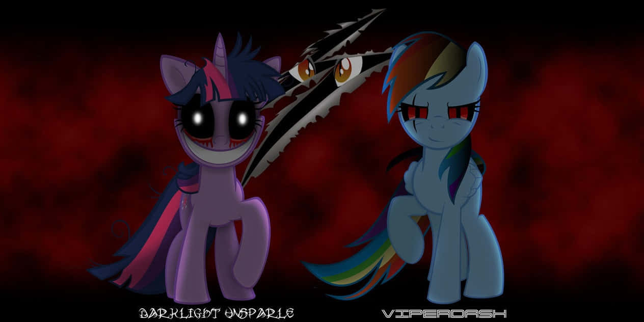 A Picture Of Two Ponys With Swords In Their Hands Wallpaper
