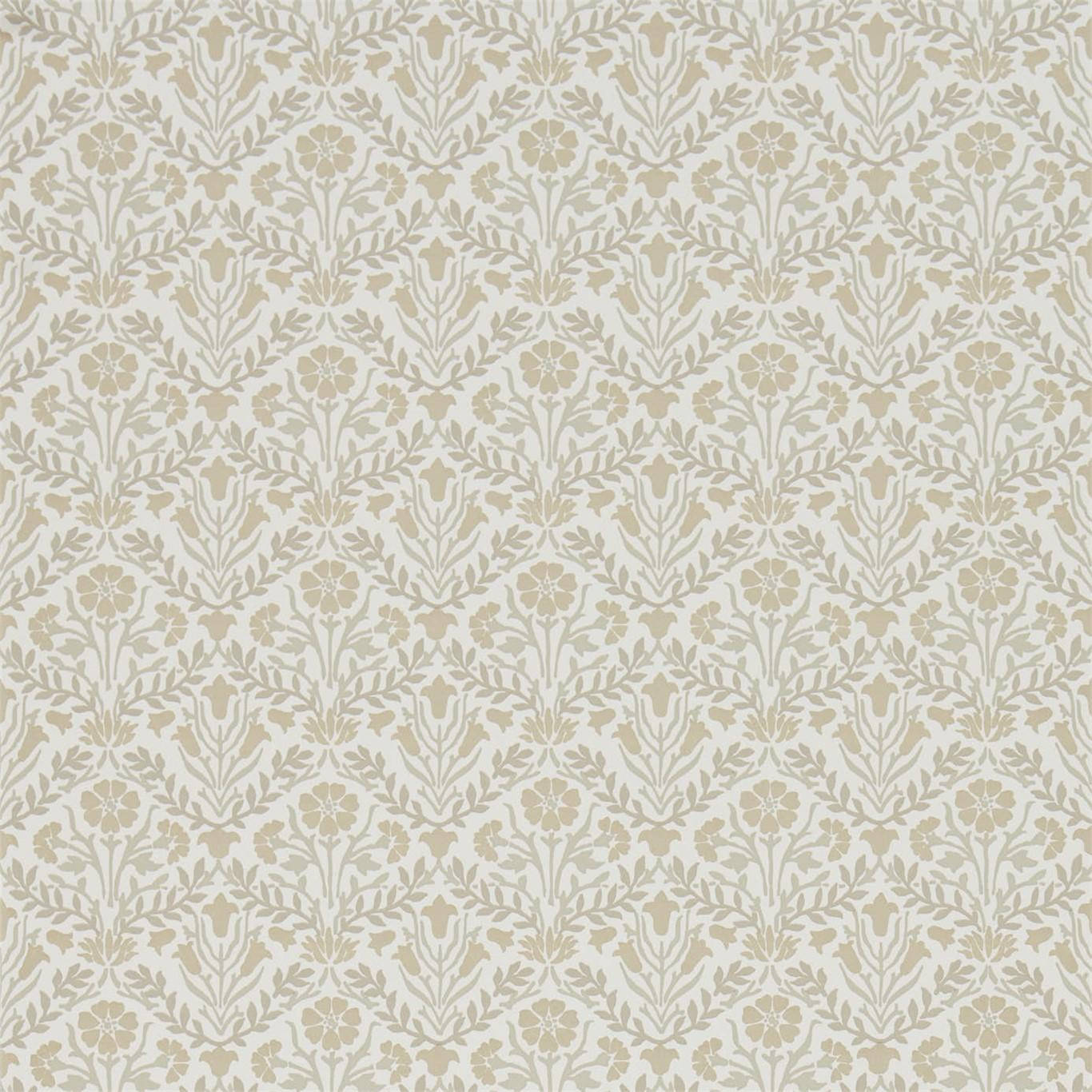 Creme Blomstermønster Wallpaper