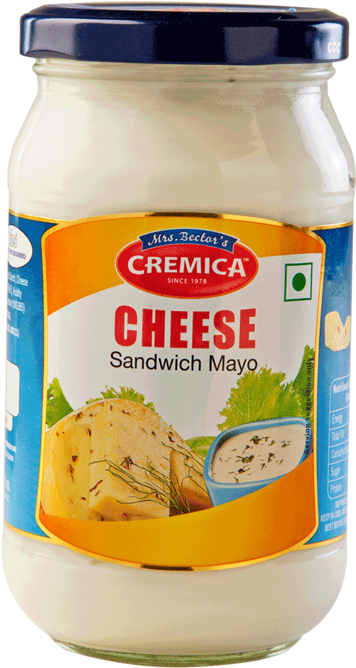 Cremica Cheese Sandwich Mayo Jar PNG