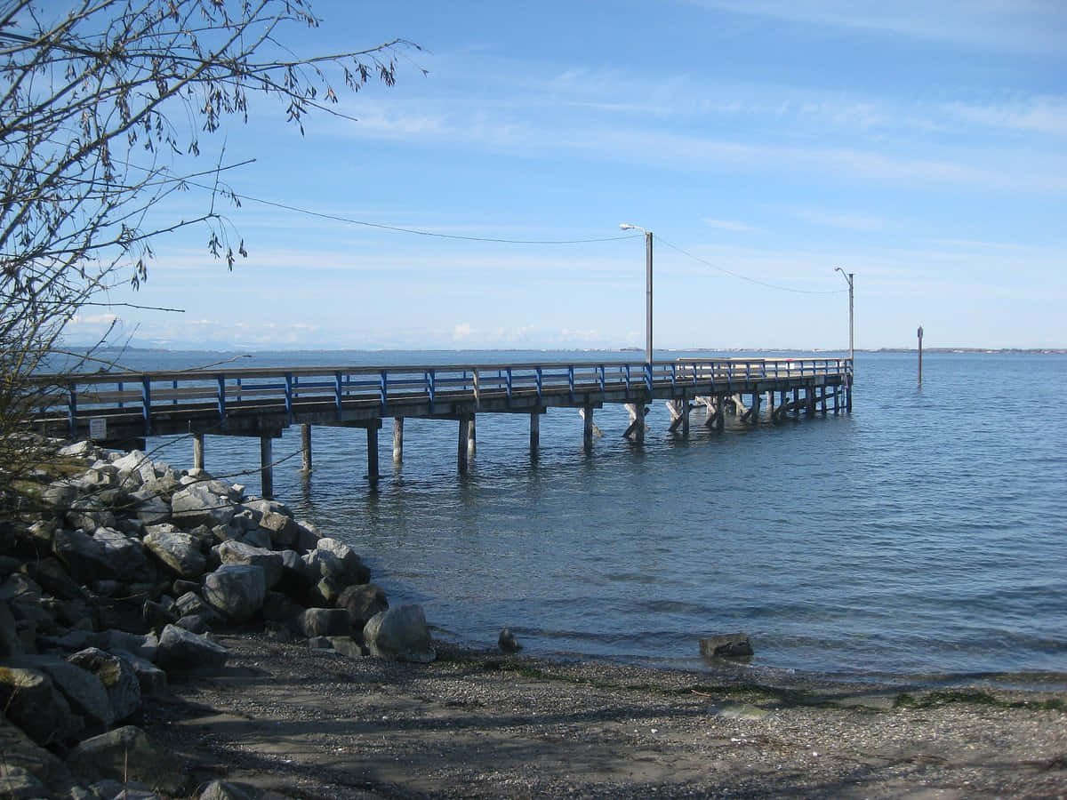 Crescent Beach Pier Surrey Canada Wallpaper