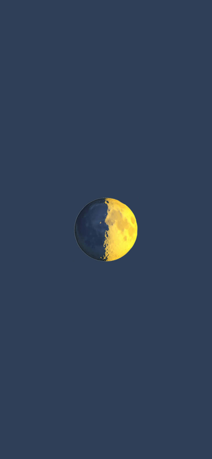 Crescent Moon Against Night Sky Wallpaper