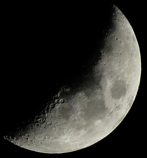 Crescent Moon Closeup PNG