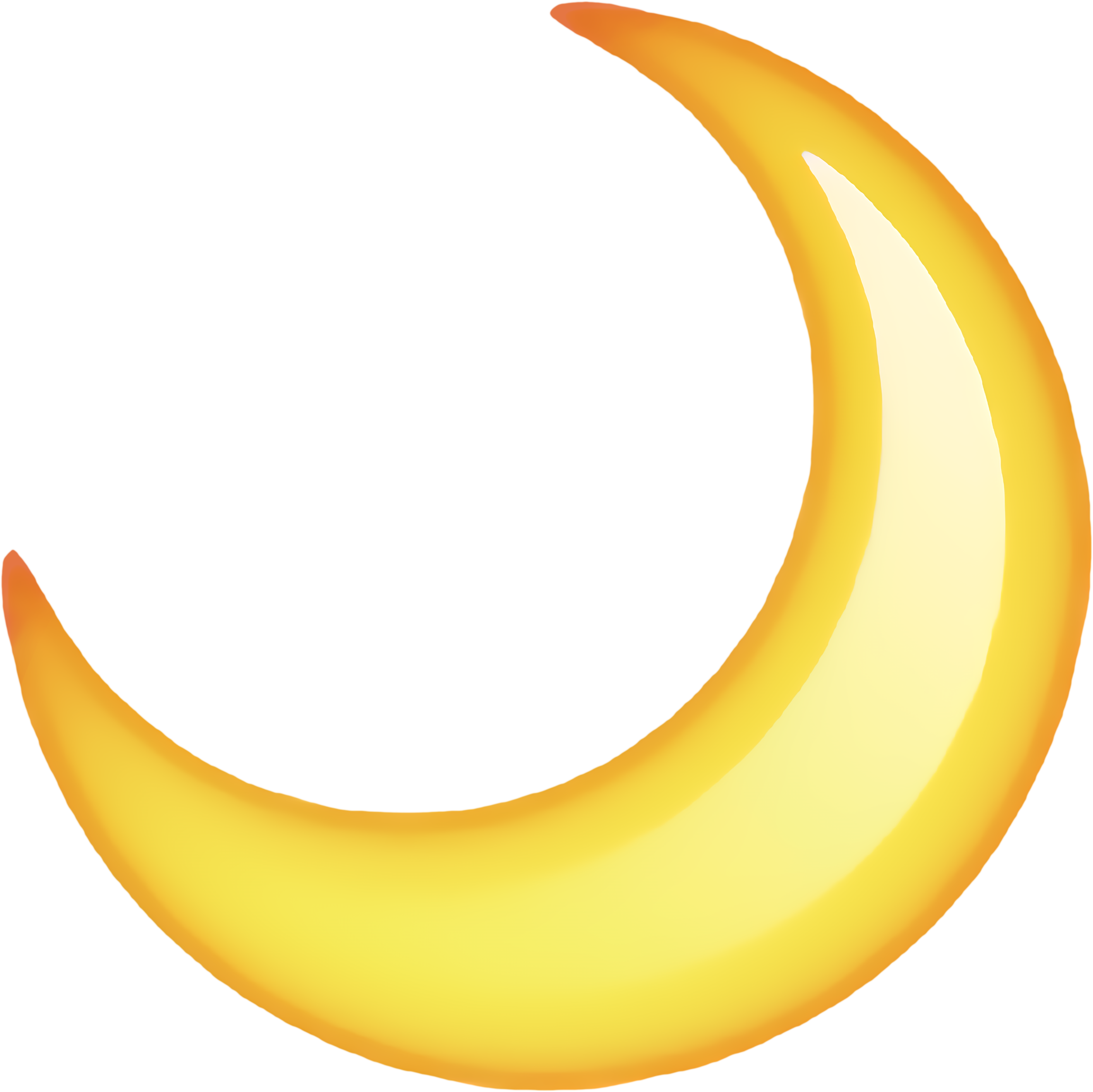 Crescent Moon Emoji PNG
