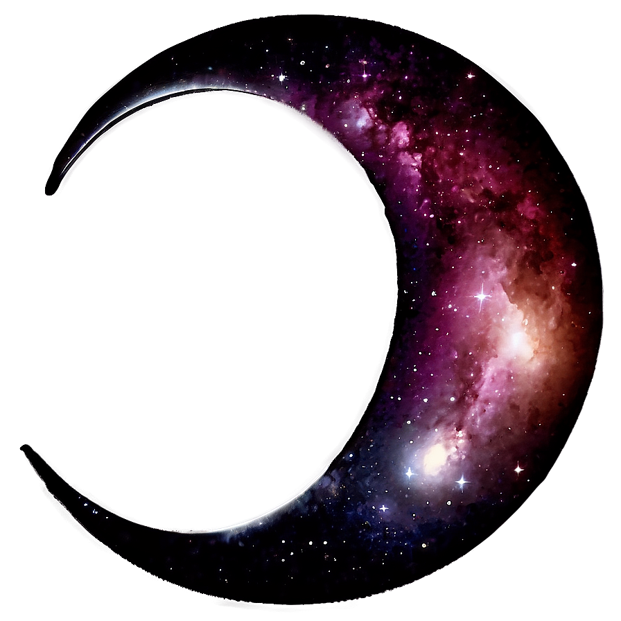 Crescent Moon Galaxy Png Lur59 PNG