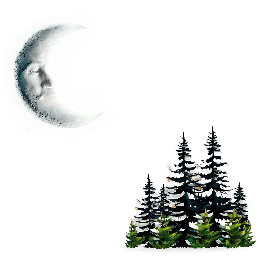 Crescent Moon In Forest Png 61 PNG