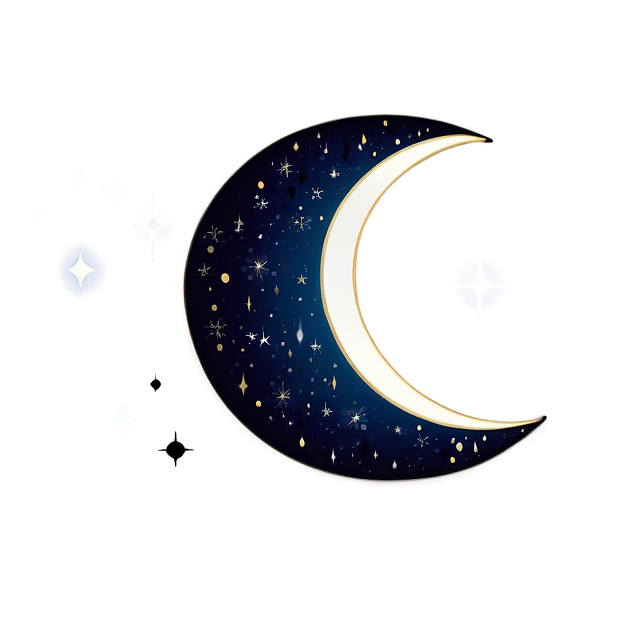 Download Crescent Moon In Space Png Kgc | Wallpapers.com