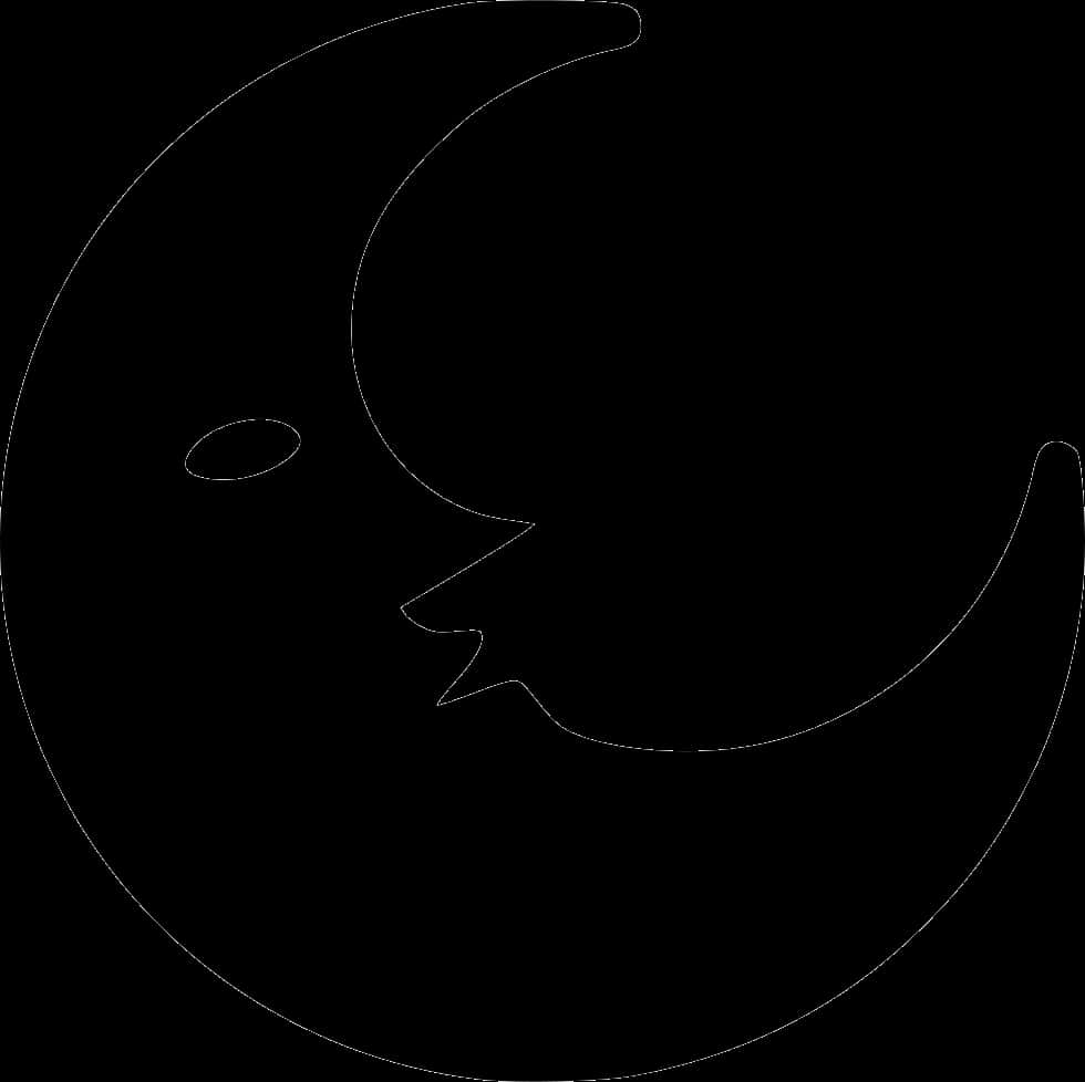 Crescent Moon Kiss Graphic PNG