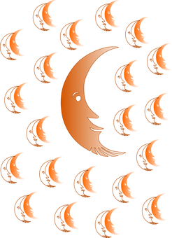 Crescent Moon Pattern PNG