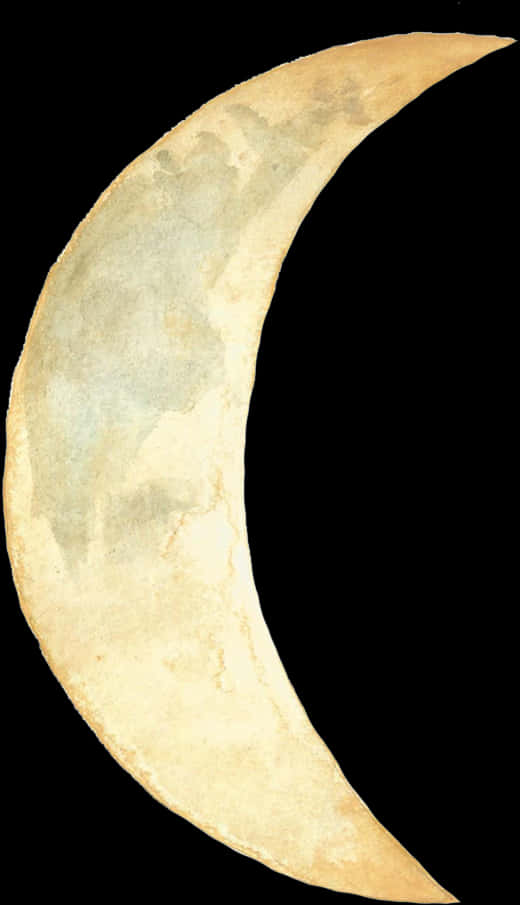 Crescent Moon Watercolor PNG