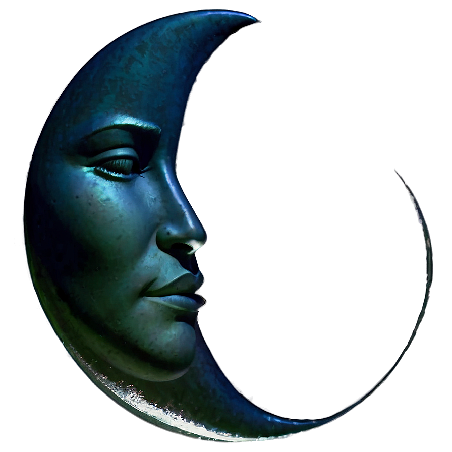 Crescent Moon With Face Png Spp PNG